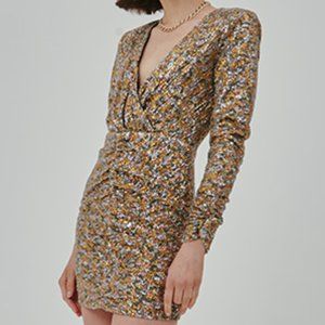 C/MEO Collective Brilliance LS Sequin Mini Dress